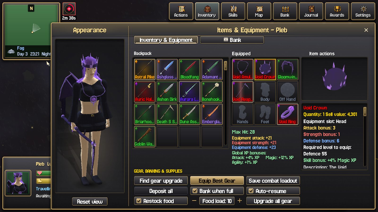 Inventory and 3D item portrait
