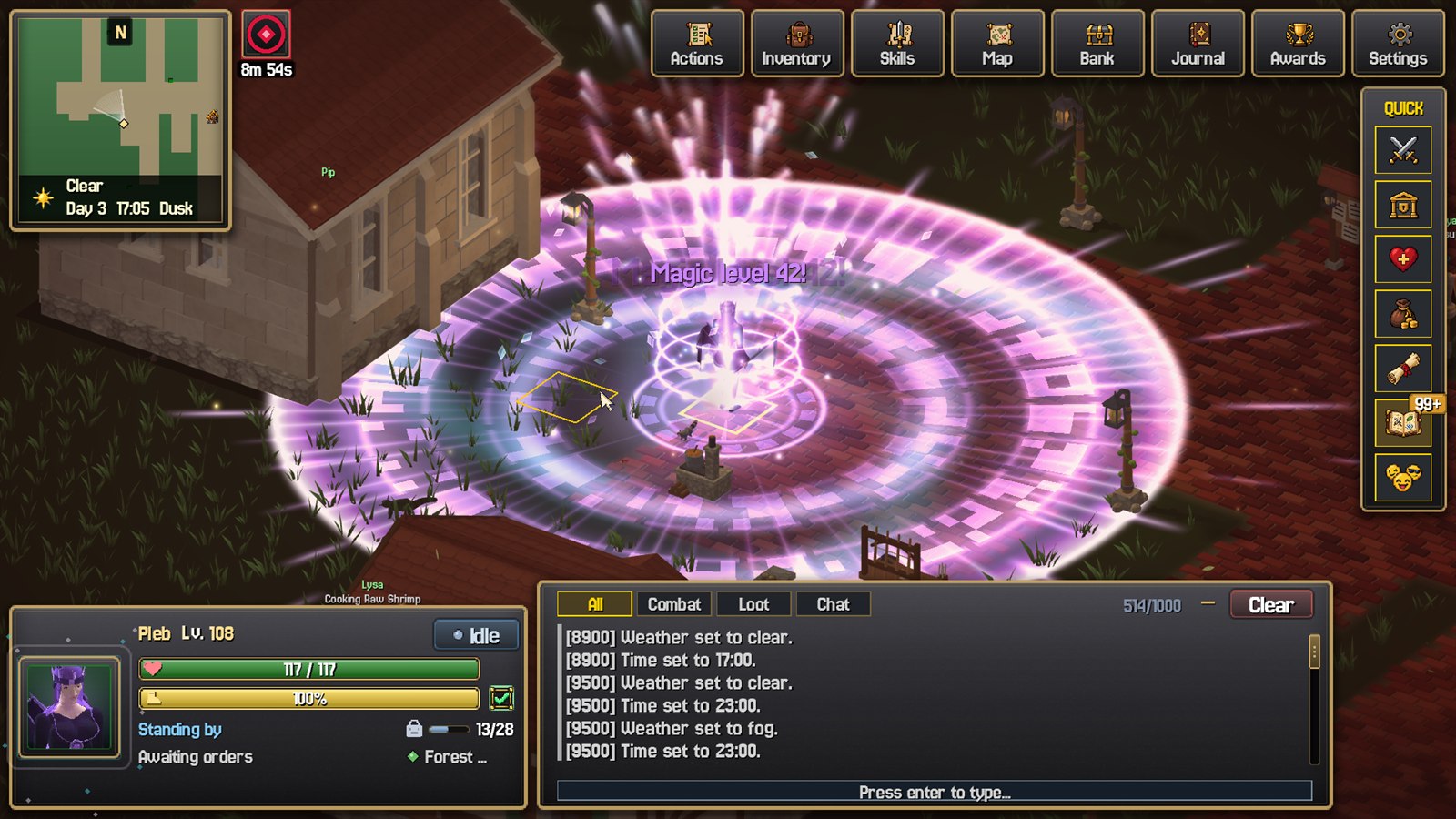 A Magic level-up shockwave in Forest Town