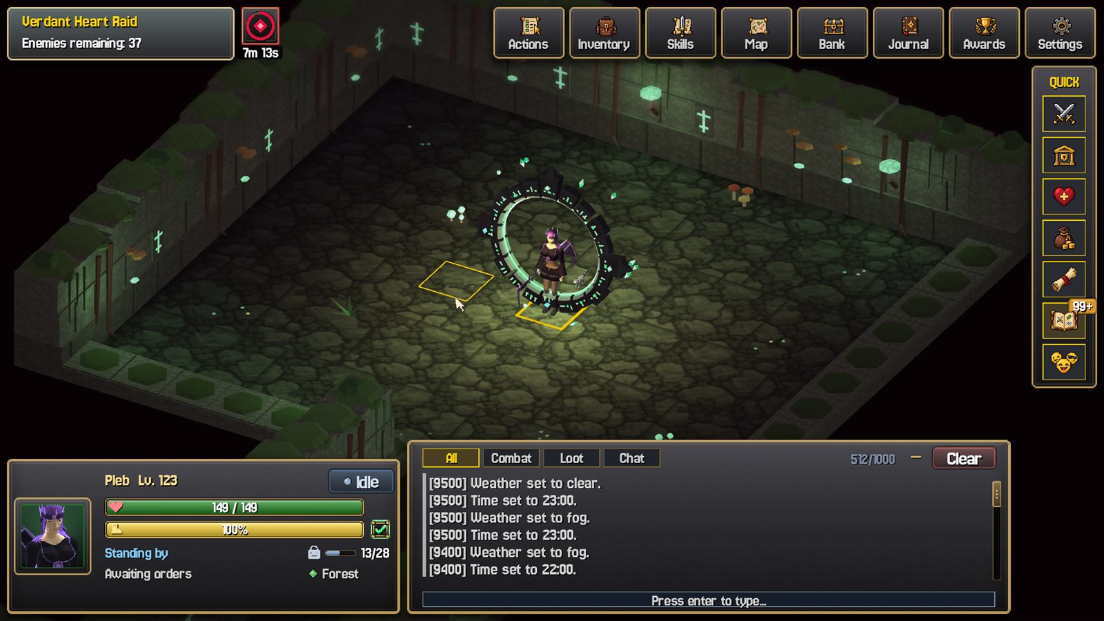 Verdant Heart raid entry chamber