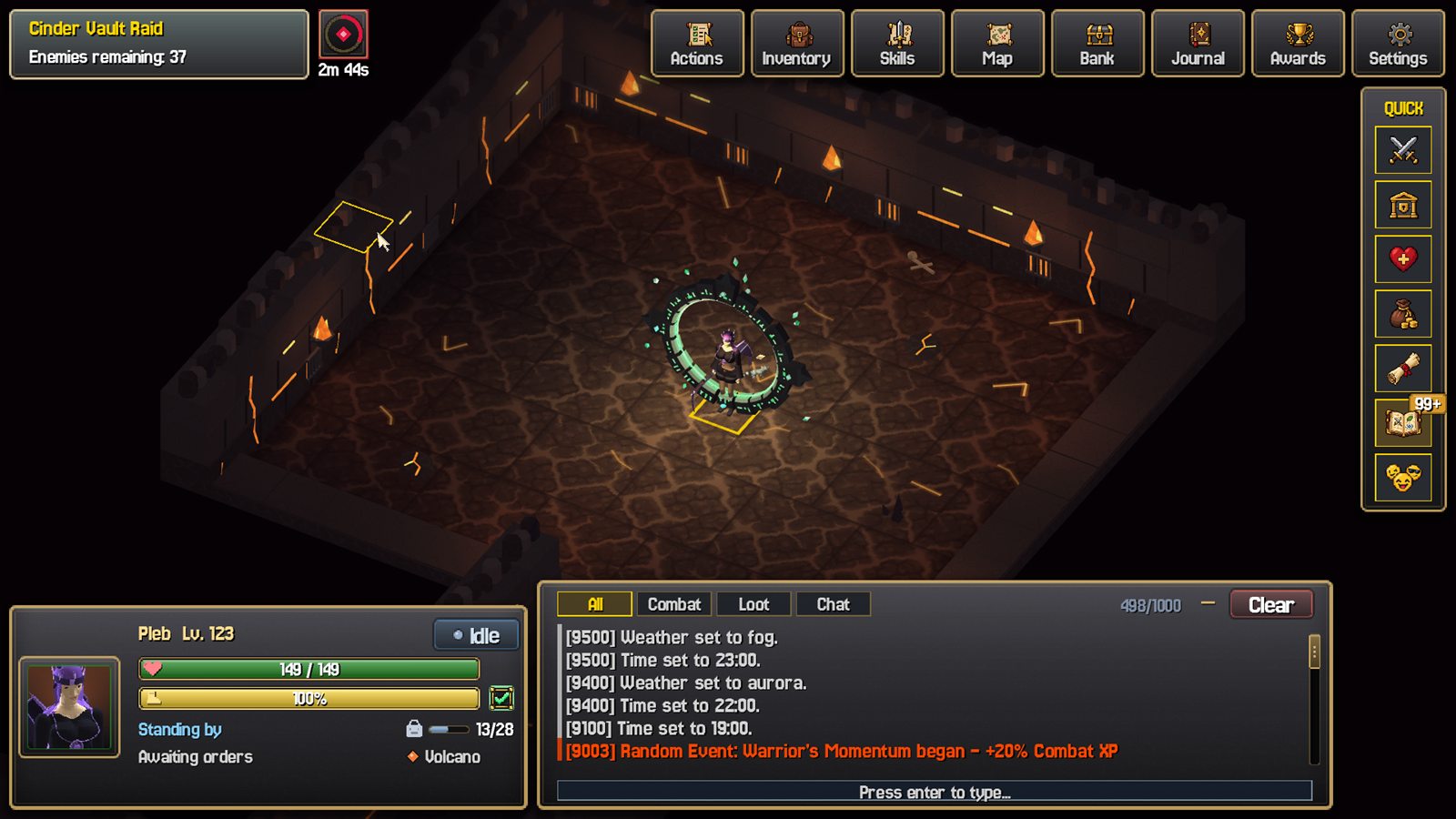 Cinder Vault raid entry chamber