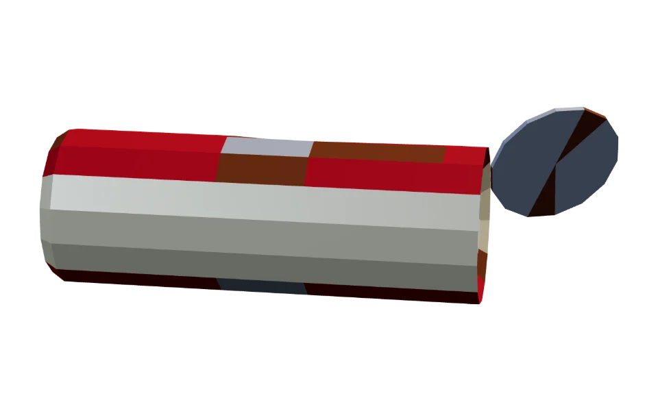 The Tin Can in Elderwild Fishing, a low-poly 3D model seen from the side